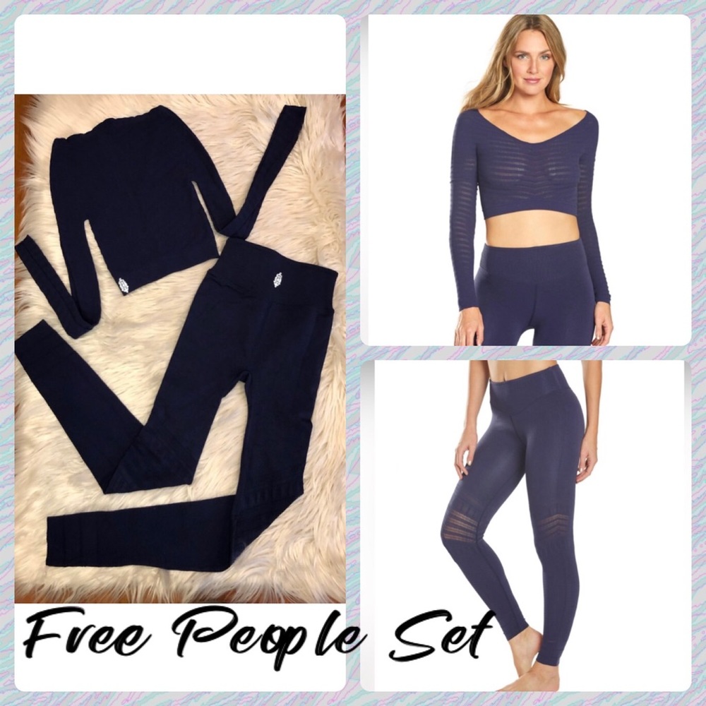 FREE PEOPLE Gone Adrift Bundle of Long Sleeve Top and Leggings
